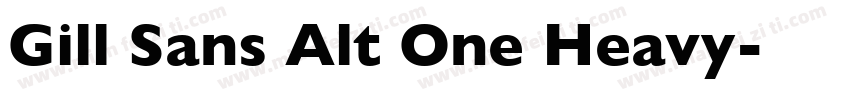 Gill Sans Alt One Heavy字体转换